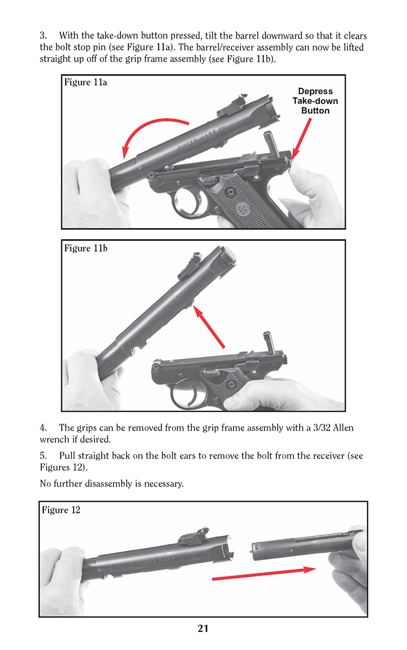 Ruger Mk IV manual, page 21